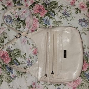 Multi sac crossbody bag ivory butterfly print Butterflies faux leather